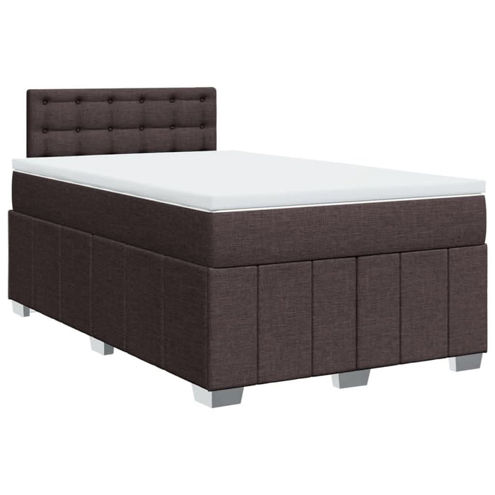Pat box spring cu saltea, maro închis, 120x190 cm, textil - WALTI WALTI