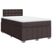 Pat box spring cu saltea, maro închis, 120x190 cm, textil - WALTI WALTI