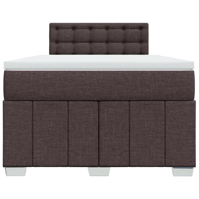 Pat box spring cu saltea, maro închis, 120x190 cm, textil - WALTI WALTI