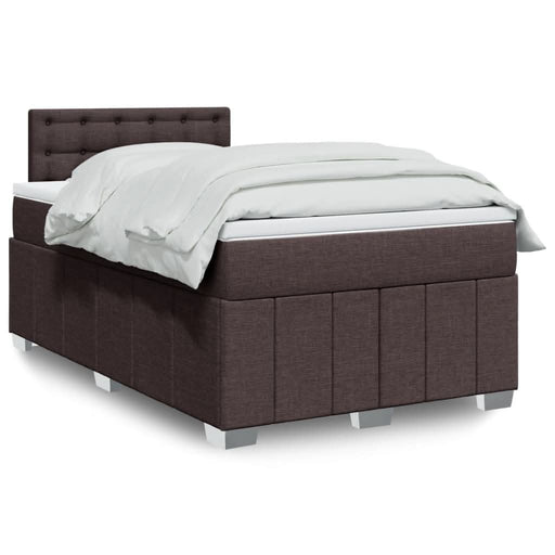 Pat box spring cu saltea, maro închis, 120x190 cm, textil - WALTI WALTI