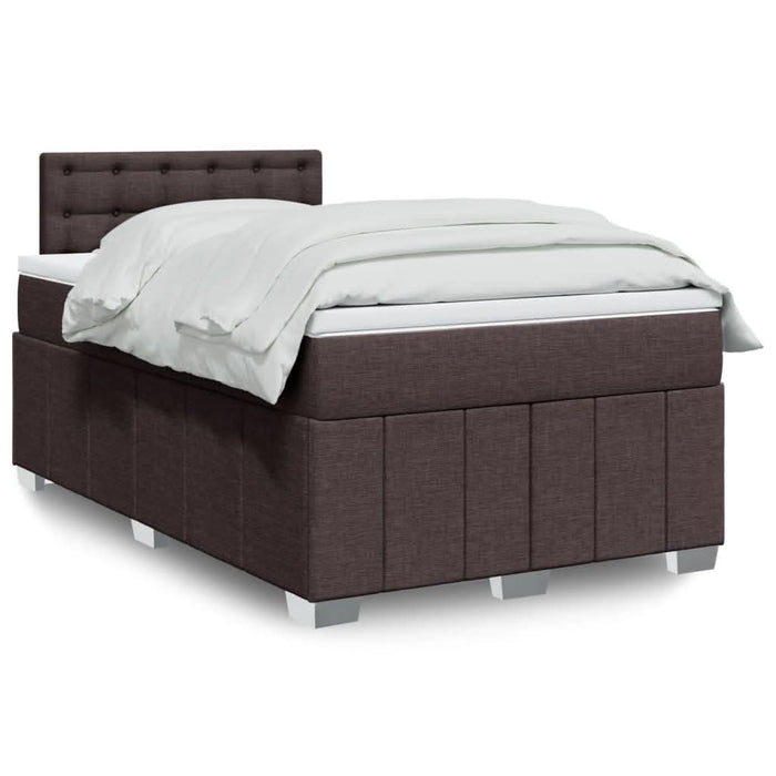 Pat box spring cu saltea, maro închis, 120x190 cm, textil - WALTI WALTI