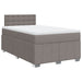 Pat box spring cu saltea, taupe, 120x190 cm material textil - WALTI WALTI