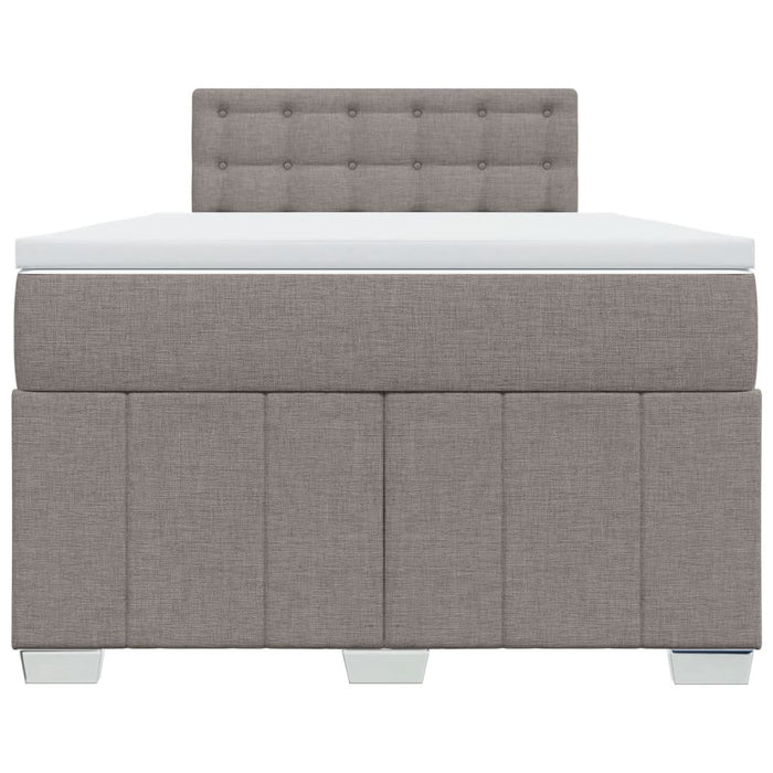 Pat box spring cu saltea, taupe, 120x190 cm material textil - WALTI WALTI