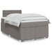 Pat box spring cu saltea, taupe, 120x190 cm material textil - WALTI WALTI