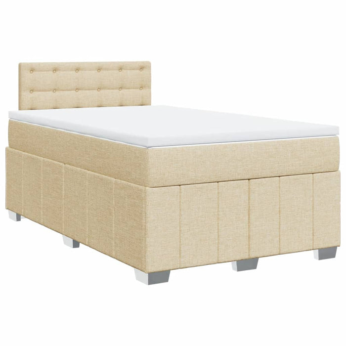 Pat continental cu saltea, crem, 120x190 cm, textil - WALTI WALTI