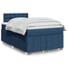 Pat box spring cu saltea, albastru, 120x190 cm, material textil - WALTI WALTI