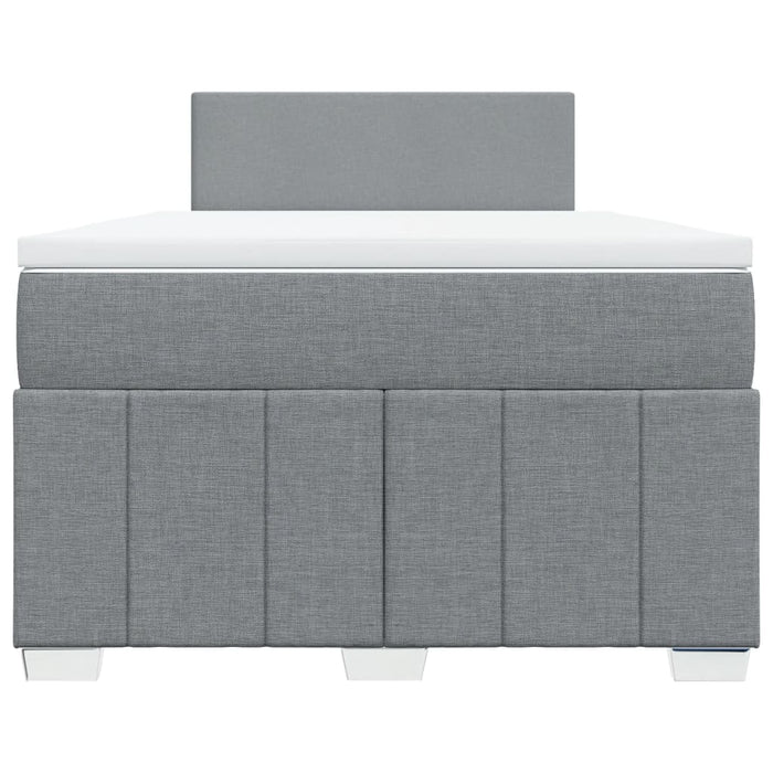 Pat continental cu saltea, gri deschis, 120x200 cm, textil - WALTI WALTI