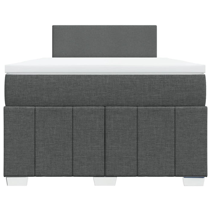 Pat box spring cu saltea, gri închis, 120x200 cm, textil - WALTI WALTI