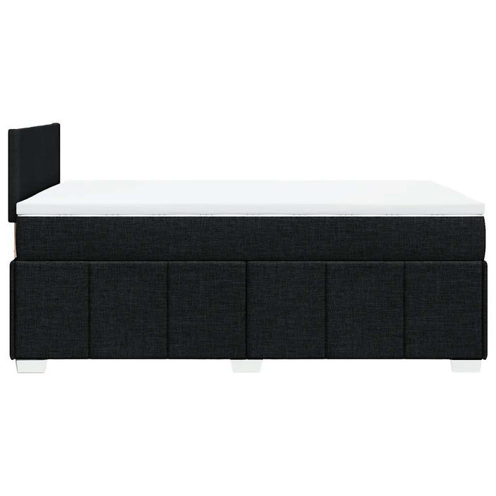 Pat box spring cu saltea, negru, 120x200 cm, textil - WALTI WALTI