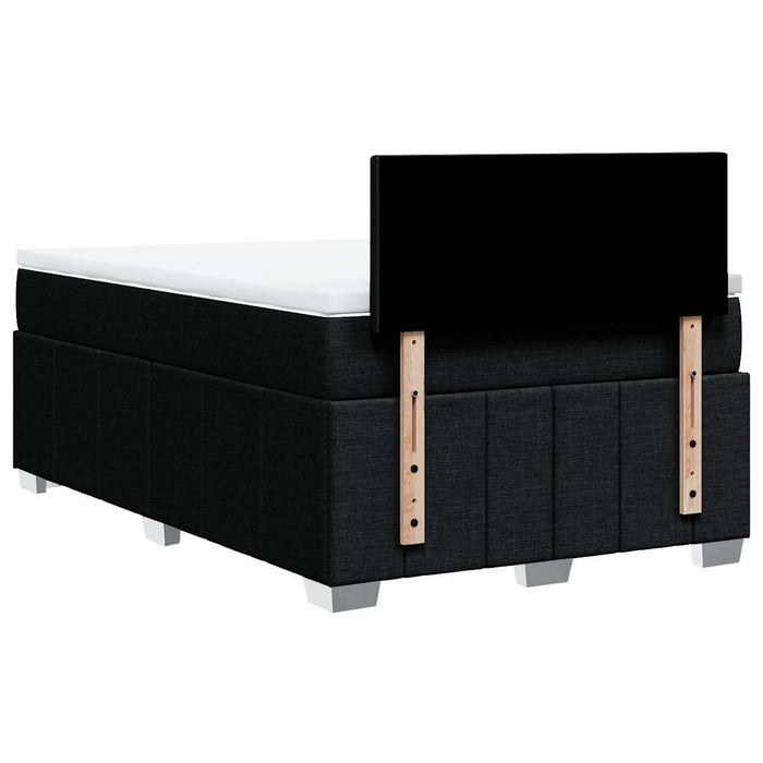 Pat box spring cu saltea, negru, 120x200 cm, textil - WALTI WALTI