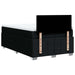Pat box spring cu saltea, negru, 120x200 cm, textil - WALTI WALTI
