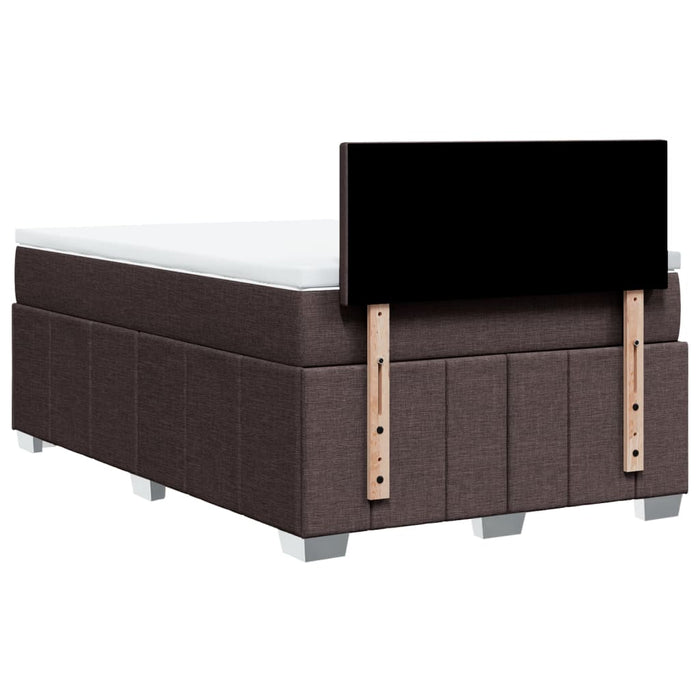 Pat box spring cu saltea, maro închis, 120x200 cm, textil - WALTI WALTI