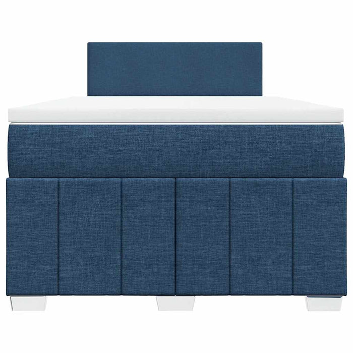 Pat box spring cu saltea, albastru, 120x200 cm, textil - WALTI WALTI