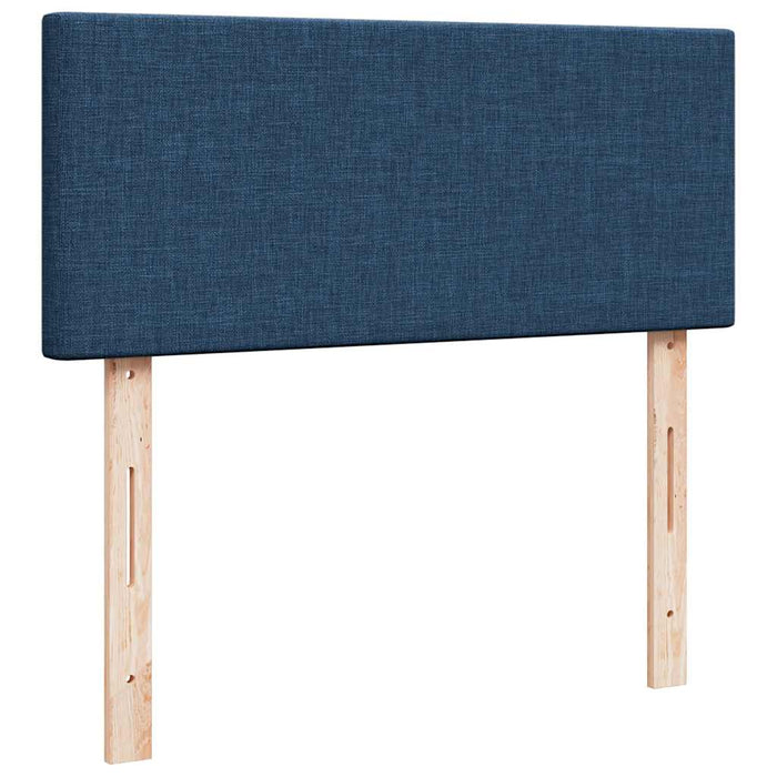 Pat box spring cu saltea, albastru, 120x200 cm, textil - WALTI WALTI
