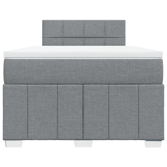 Pat continental cu saltea, gri deschis, 120x200 cm, textil - WALTI WALTI