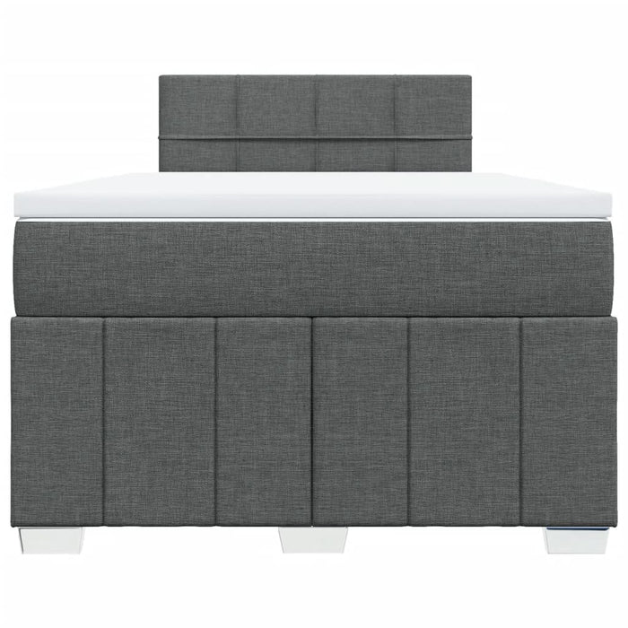Pat box spring cu saltea, gri închis, 120x200 cm, textil - WALTI WALTI