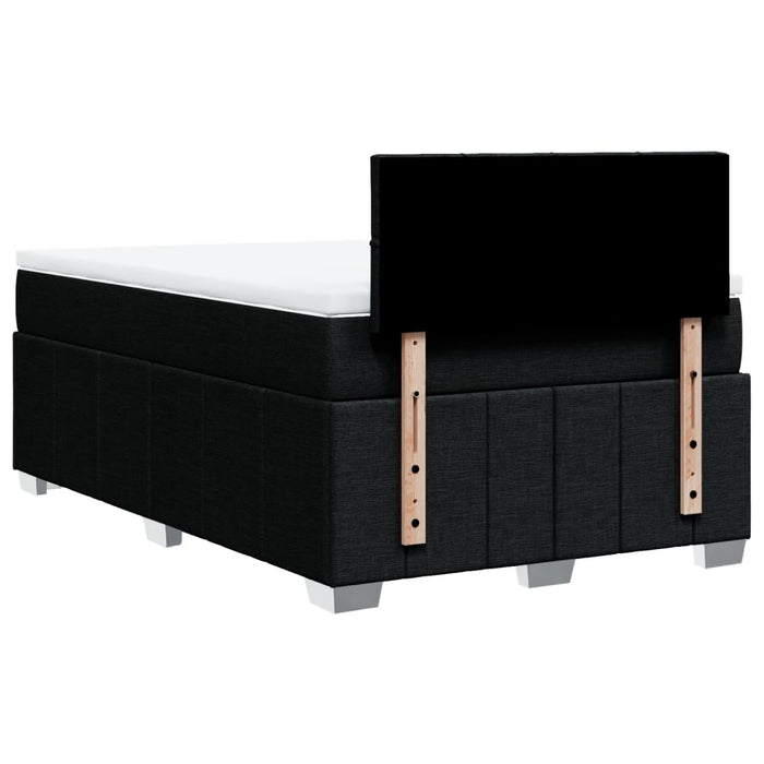 Pat box spring cu saltea, negru, 120x200 cm, textil - WALTI WALTI