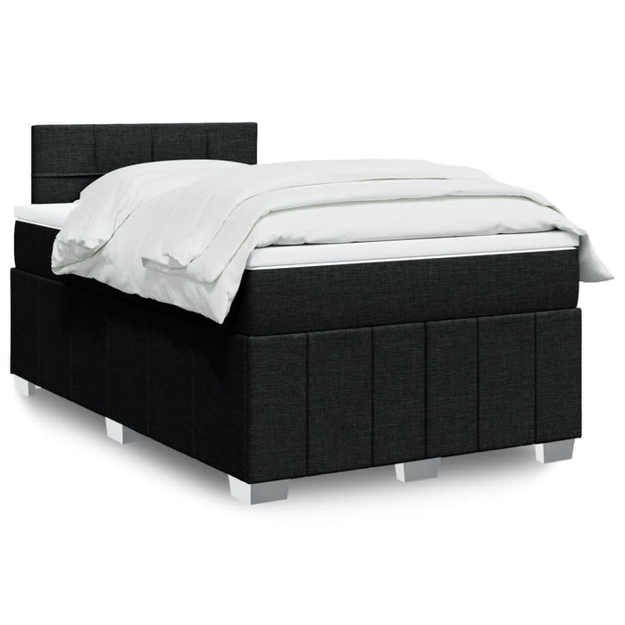 Pat box spring cu saltea, negru, 120x200 cm, textil - WALTI WALTI