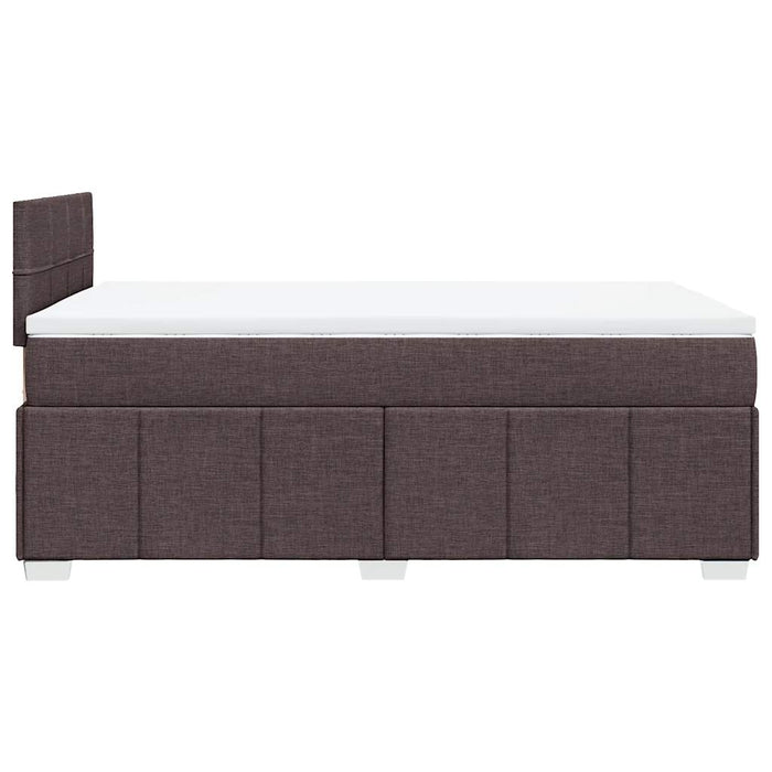 Pat box spring cu saltea, maro închis, 120x200 cm, textil WALTI