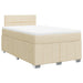 Pat box spring cu saltea, crem, 120x200 cm, textil - WALTI WALTI
