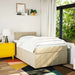 Pat box spring cu saltea, crem, 120x200 cm, textil - WALTI WALTI