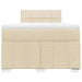 Pat box spring cu saltea, crem, 120x200 cm, textil - WALTI WALTI