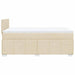 Pat box spring cu saltea, crem, 120x200 cm, textil - WALTI WALTI