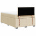 Pat box spring cu saltea, crem, 120x200 cm, textil - WALTI WALTI