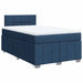 Pat box spring cu saltea, albastru, 120x200 cm, textil - WALTI WALTI