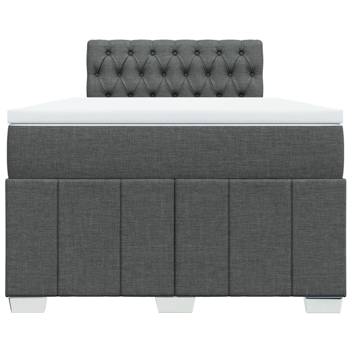 Pat box spring cu saltea, gri închis, 120x200 cm, textil - WALTI WALTI
