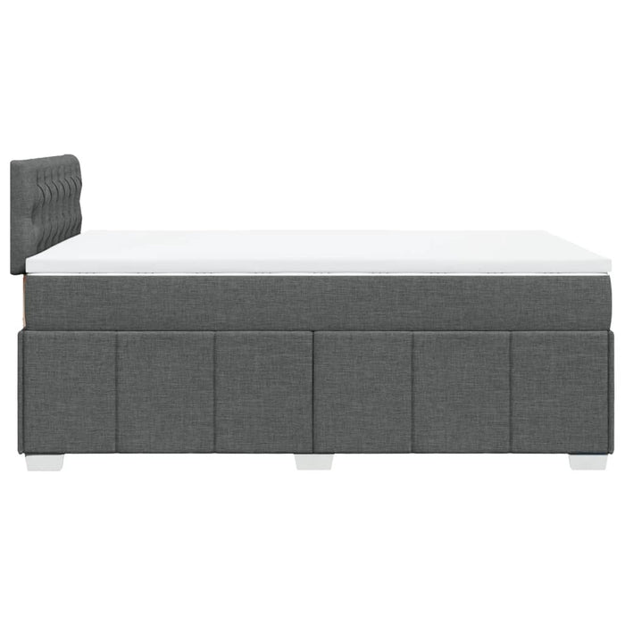 Pat box spring cu saltea, gri închis, 120x200 cm, textil - WALTI WALTI