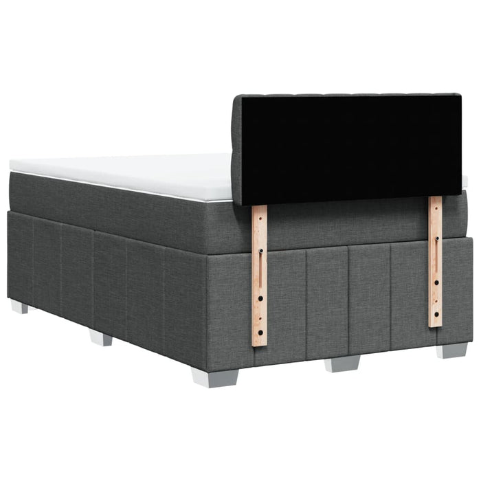Pat box spring cu saltea, gri închis, 120x200 cm, textil - WALTI WALTI