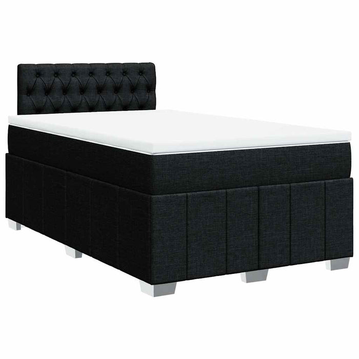 Pat box spring cu saltea, negru, 120x200 cm, textil - WALTI WALTI