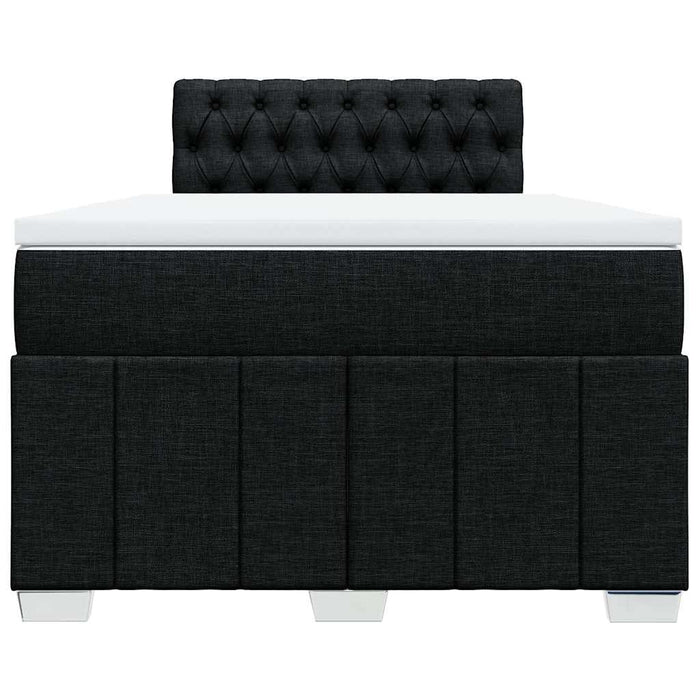Pat box spring cu saltea, negru, 120x200 cm, textil - WALTI WALTI