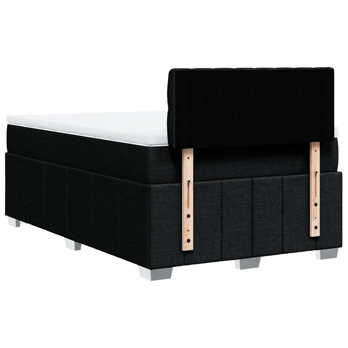 Pat box spring cu saltea, negru, 120x200 cm, textil - WALTI WALTI