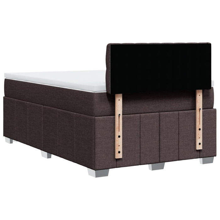 Pat box spring cu saltea, maro închis, 120x200 cm, textil - WALTI WALTI