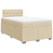 Pat box spring cu saltea, crem, 120x200 cm, textil - WALTI WALTI