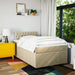 Pat box spring cu saltea, crem, 120x200 cm, textil - WALTI WALTI