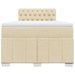 Pat box spring cu saltea, crem, 120x200 cm, textil - WALTI WALTI