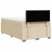 Pat box spring cu saltea, crem, 120x200 cm, textil - WALTI WALTI