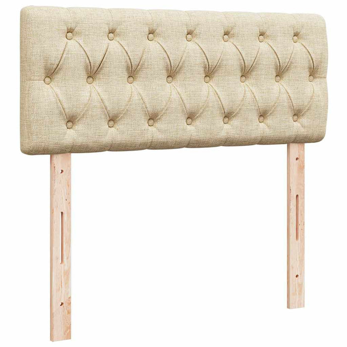 Pat box spring cu saltea, crem, 120x200 cm, textil - WALTI WALTI