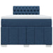 Pat box spring cu saltea, albastru, 120x200 cm, textil - WALTI WALTI