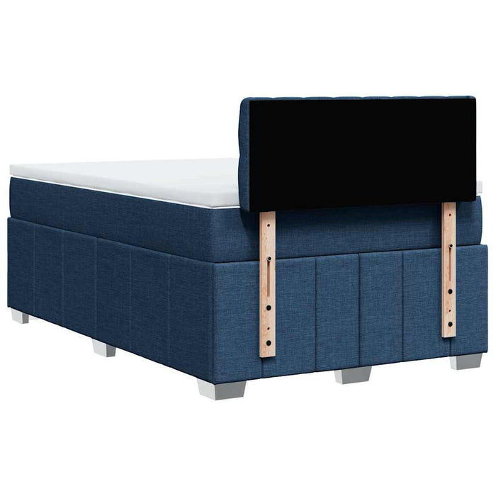 Pat box spring cu saltea, albastru, 120x200 cm, textil - WALTI WALTI