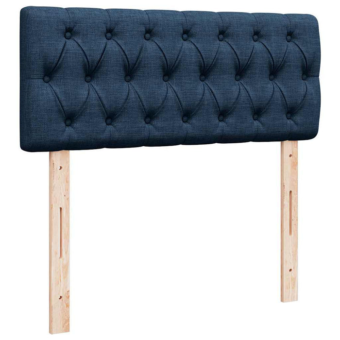Pat box spring cu saltea, albastru, 120x200 cm, textil - WALTI WALTI