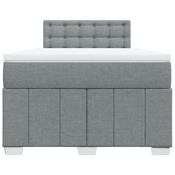 Pat continental cu saltea, gri deschis, 120x200 cm, textil - WALTI WALTI