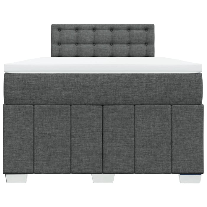 Pat box spring cu saltea, gri închis, 120x200 cm, textil - WALTI WALTI