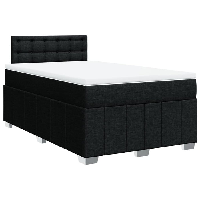 Pat box spring cu saltea, negru, 120x200 cm, textil - WALTI WALTI