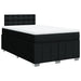 Pat box spring cu saltea, negru, 120x200 cm, textil - WALTI WALTI
