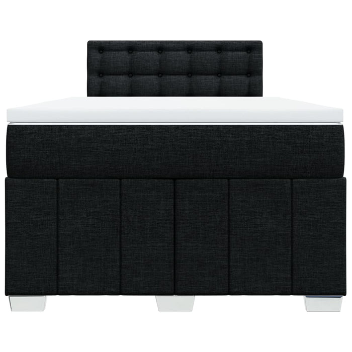 Pat box spring cu saltea, negru, 120x200 cm, textil - WALTI WALTI
