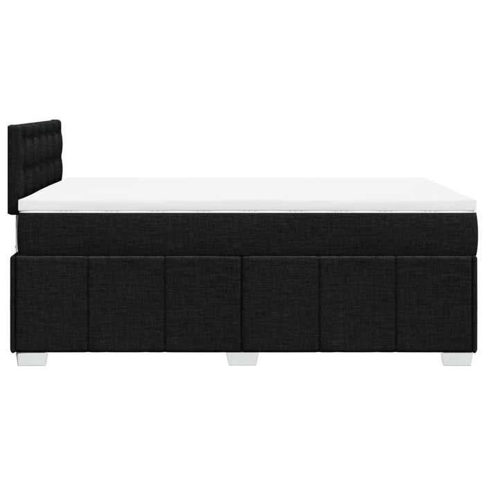 Pat box spring cu saltea, negru, 120x200 cm, textil - WALTI WALTI